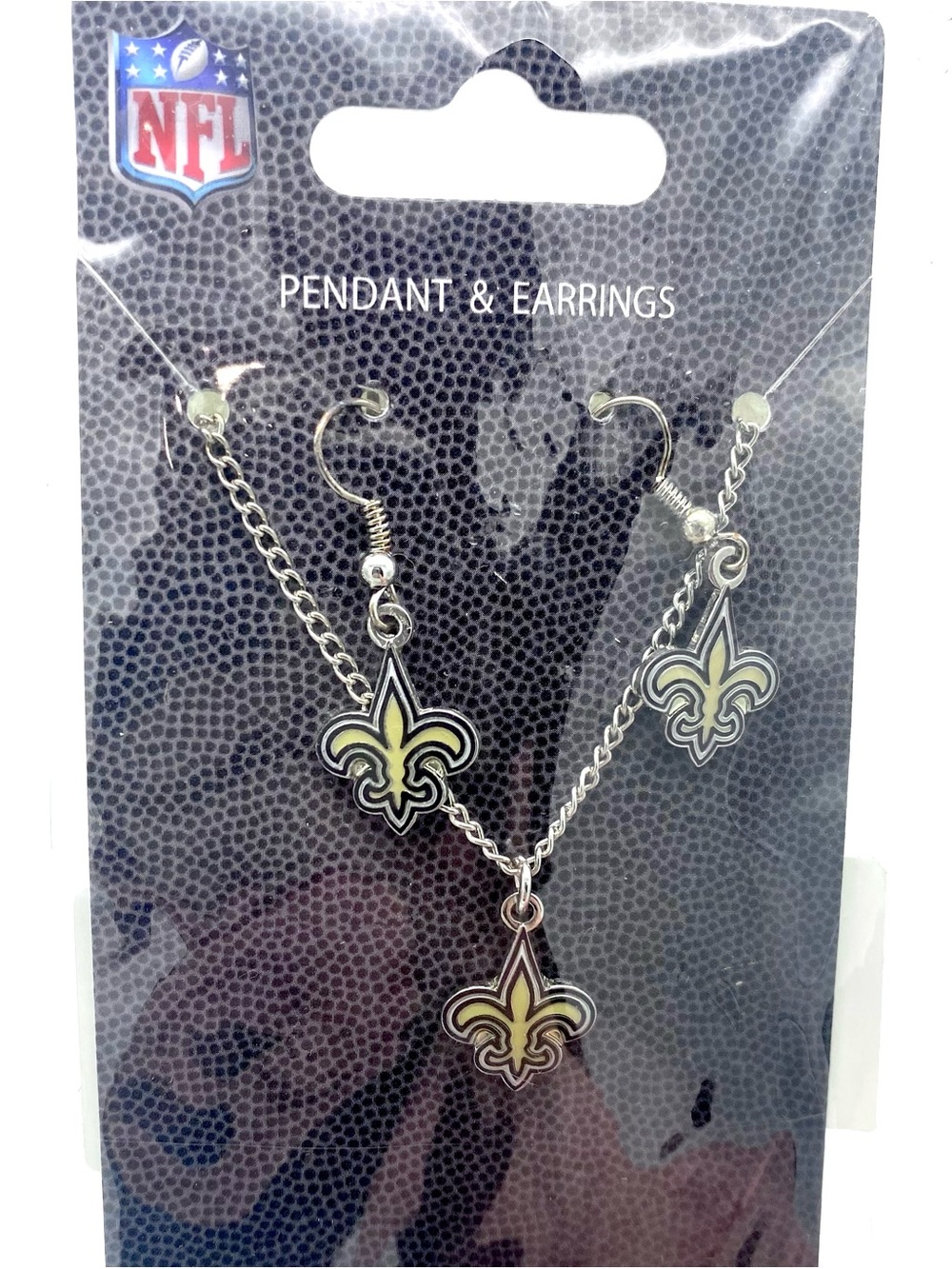 NFL Pendant & Earrings Set New Orleans Saints Fleur de Lis